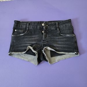 Zara Women Low Waist Jean Short Black 02